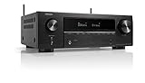 Denon AVR-X1700HDAB 7.2-Kanal AV-Receiver, Hifi Verstärker mit Dolby Atmos, DTS:X, 6 HDMI Eingänge und 1 Ausgang, 8K HDMI, Bluetooth, WLAN, AirPlay 2, HEOS Multiroom, Alexa kompatibel, Schwarz