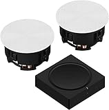 Sonos Amp Set | mit 1 Paar In-Ceiling Speaker by Sonance - (passiv, kabelgebundene Decken-Einbau-Lautsprecher, Sonos Trueplay Tuning)