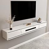 FPIGSHS TV Lowboard, TV-Schrank TV Lowboard Board Hängend -120/140 cm TV-Schrank Multimedia Wandregal mit 2 Schublade,für AV-Receiver/Xbox/Kabelboxen/Gaming-Systeme (Color : C, Size : 140cm/55.1in)